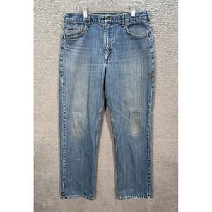 Vintage Carhartt Jeans Mens 36x32 Blue Denim Workwear Grunge Skater B146 DST